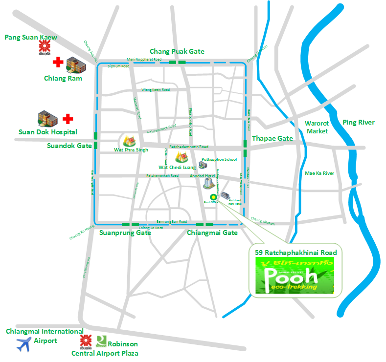 Street map for Pooh Eco-Trekking